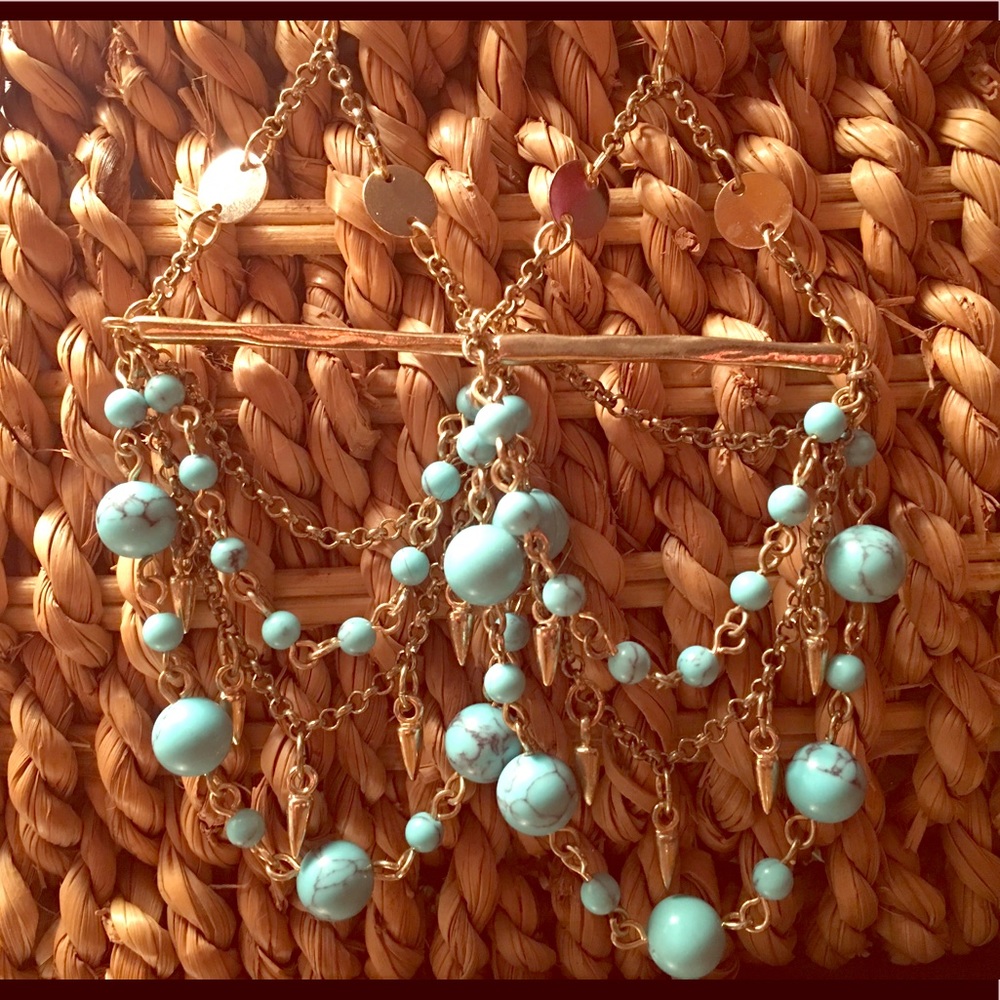 Boho Turquoise Dangly Earrings